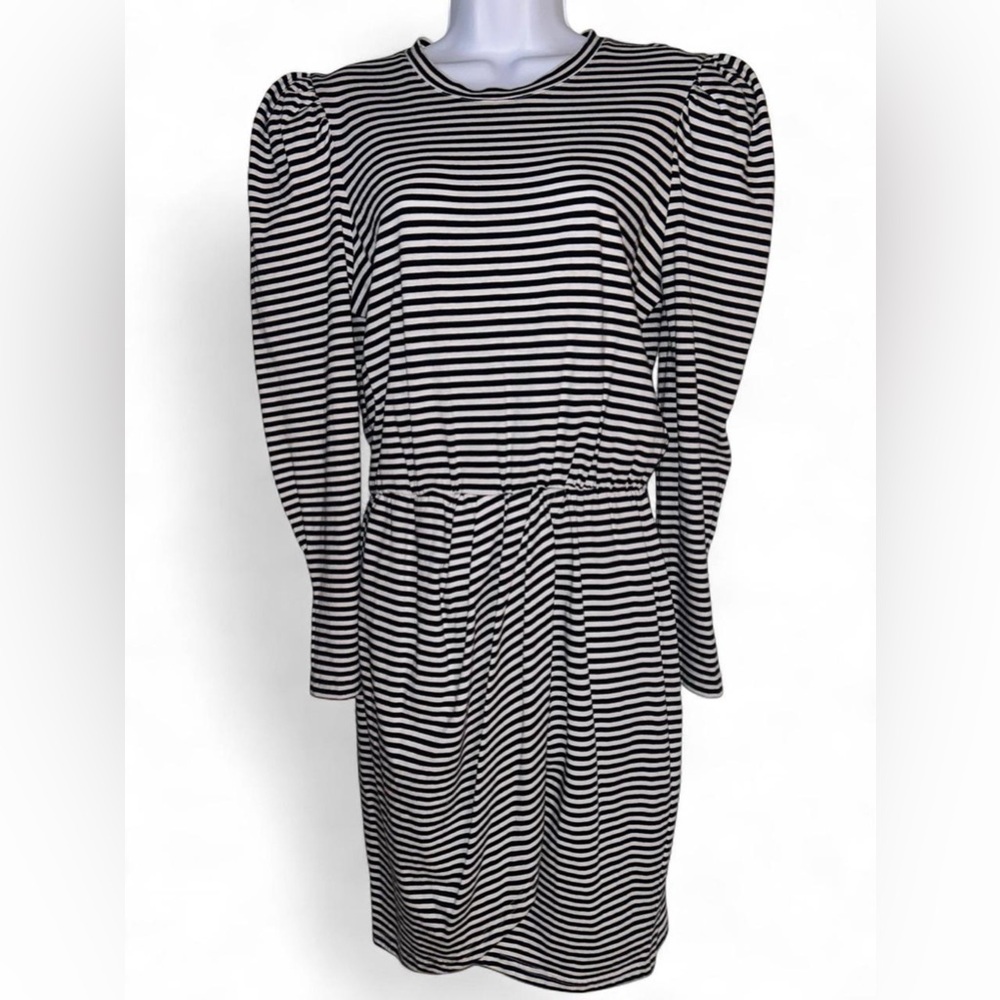 DEREK LAM 10 CROSBY nyla stripped puff sleeve dress